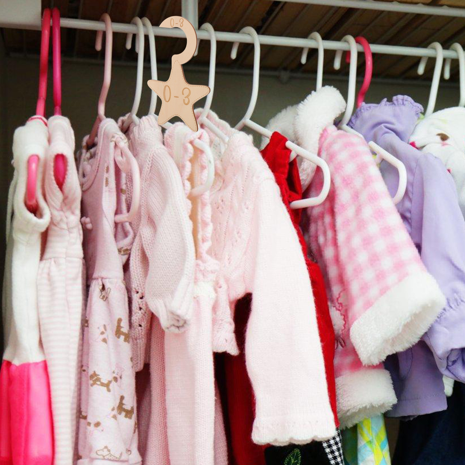 Baby Nursery Wardrobe - 7 Parça Bebek Kıyafet Dolabı Bölücüleri