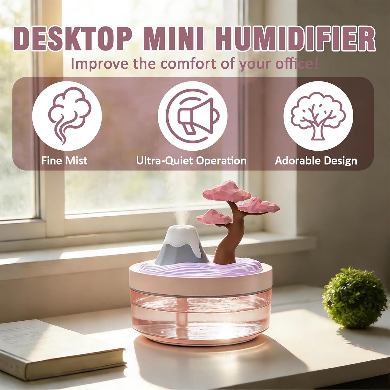 Humidifier Nursery Quiet - 2026 Yeni Nesil Kiraz Çiçeği Serin