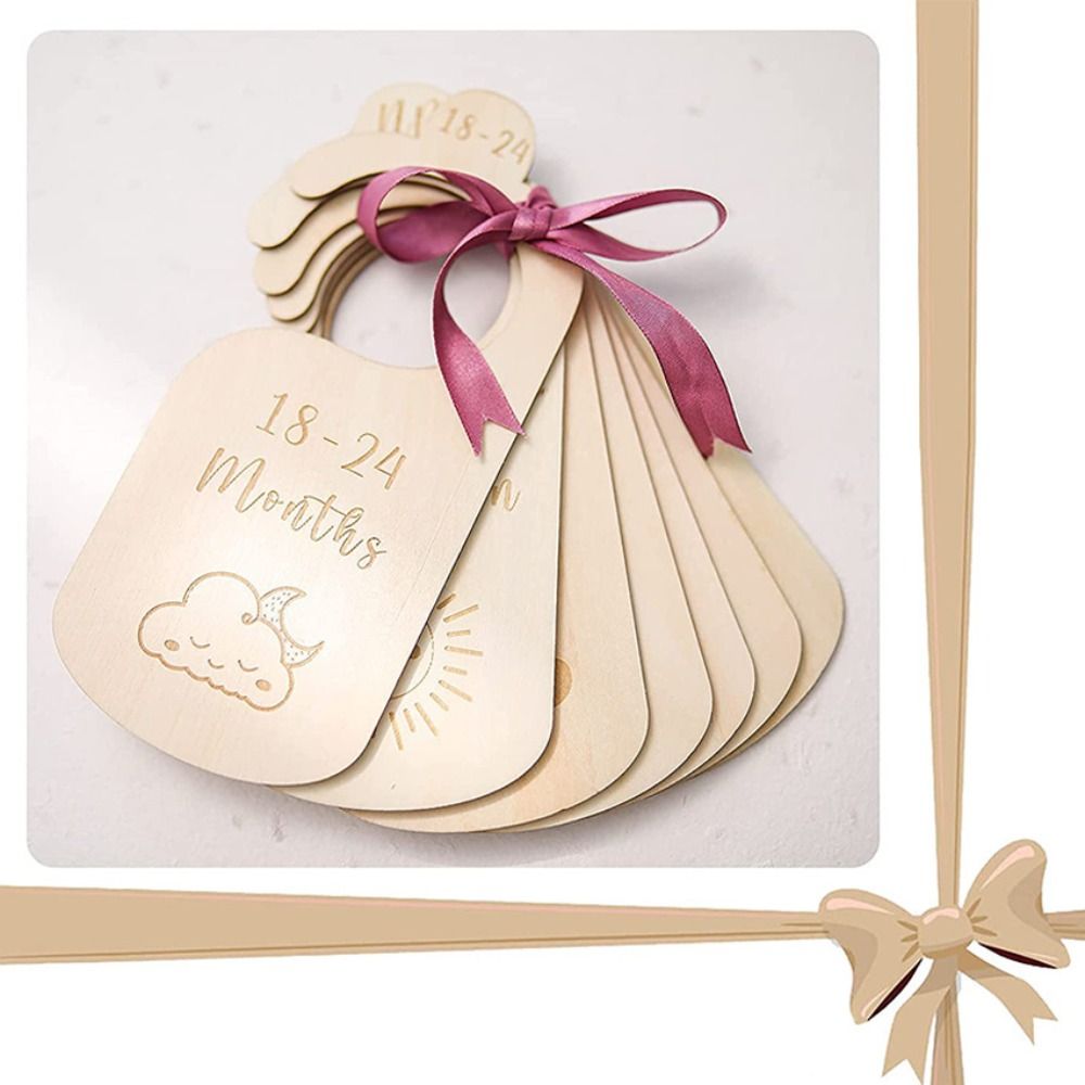 Baby Nursery Hangers - 7/8 adet ahşap bebek dolap bölücü