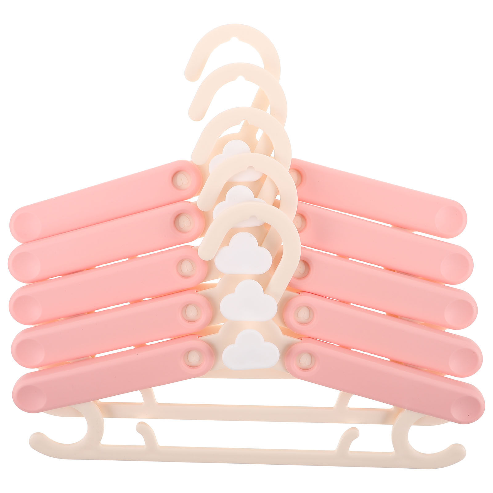 Baby Nursery Hangers - 5 adet çocuklar ayarlanabilir plastik askılar