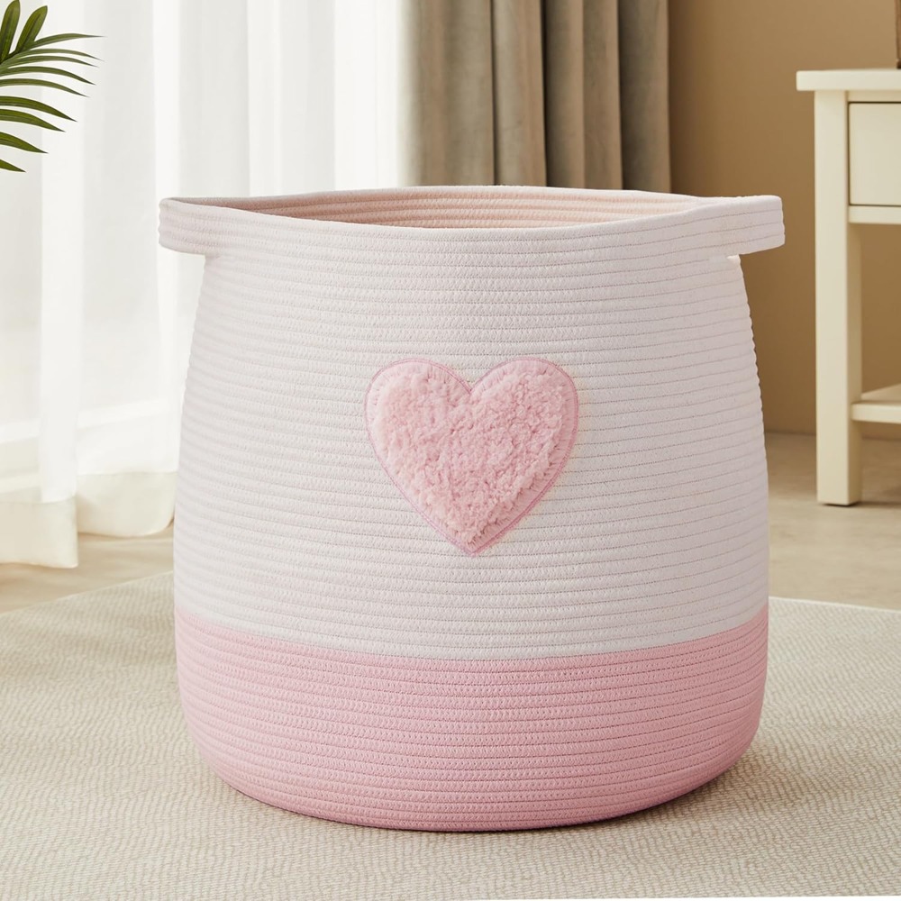 Laundry Hamper Nursery - Pembe çamaşır sepeti sepet çocuklar kızlar