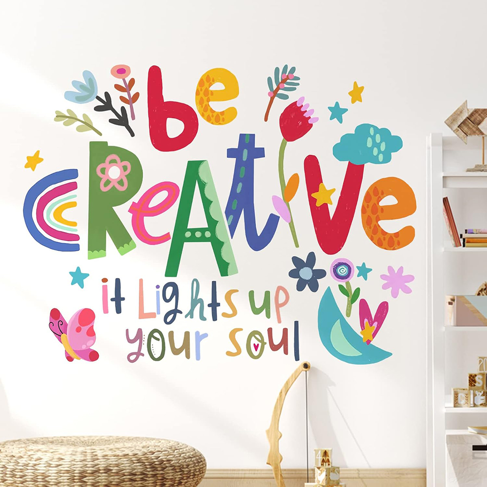 Baby Nursery Panelling - Yaratıcı Olun İlham Verici Alıntı Duvar