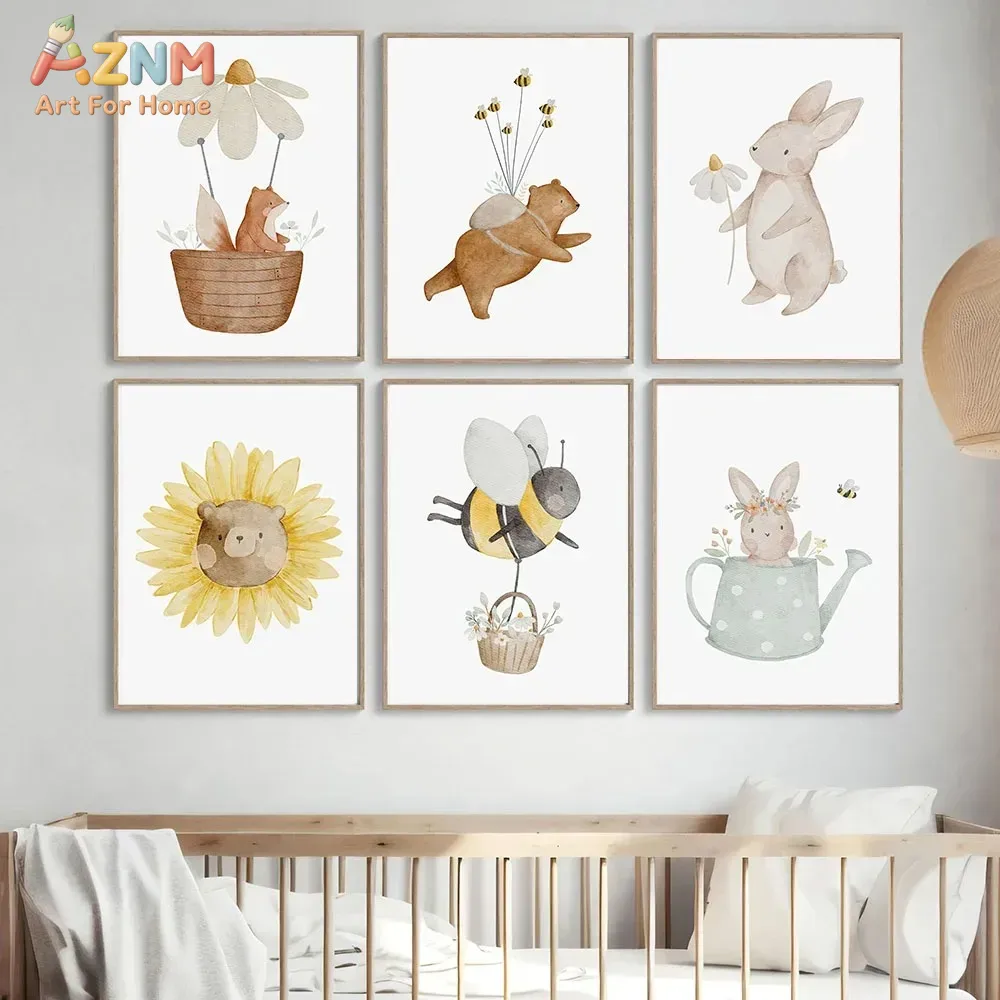 AZNM Suluboya Ayı Tilki Hayvan - Baby Nursery Frames incelemesi ve fiyatı