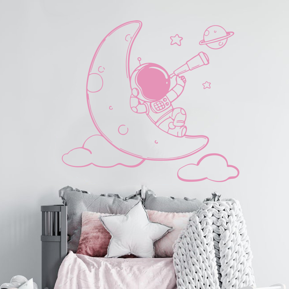 Karikatür Astronot Ay Duvar Çı - Baby Nursery Panelling incelemesi ve fiyatı