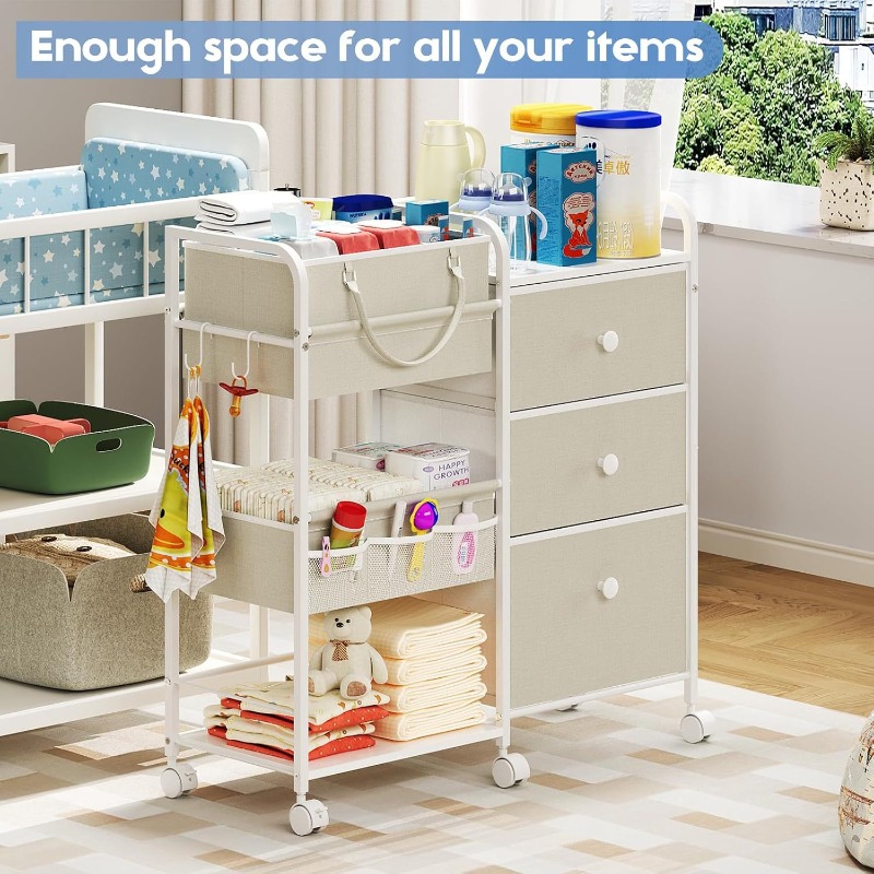Büyük Kapasiteli Bebek Bezi Dü - Baby Nursery Utility Cart incelemesi ve fiyatı