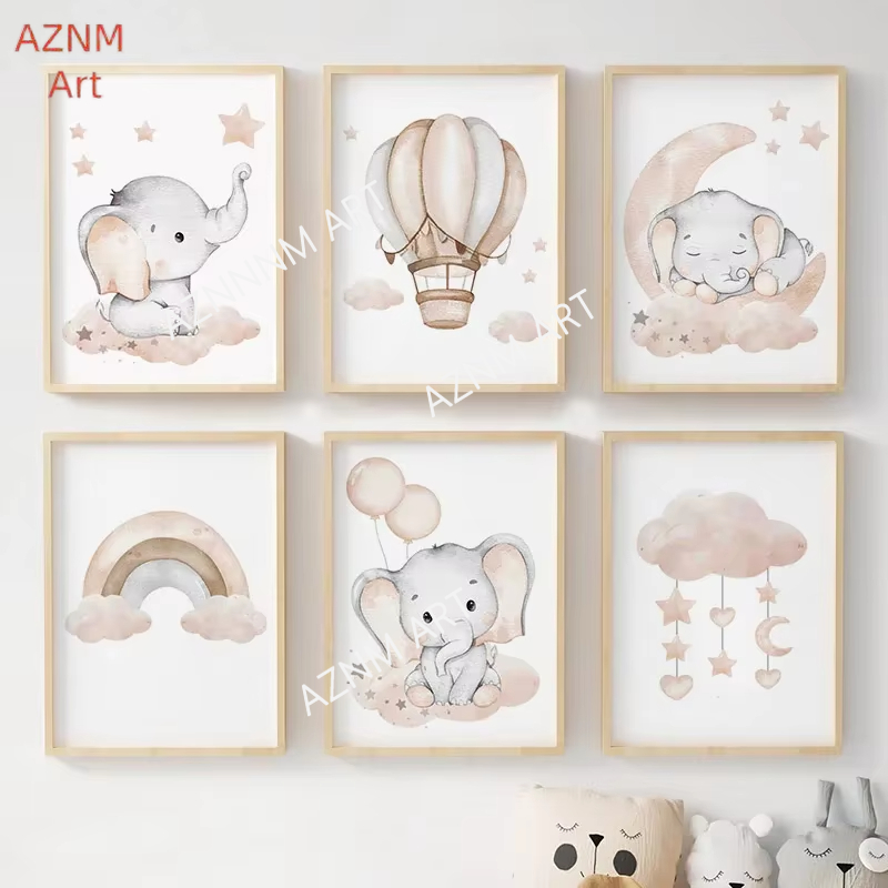 Fil Balon Gökkuşağı Ay Yıldız  - Baby Nursery Room incelemesi ve fiyatı