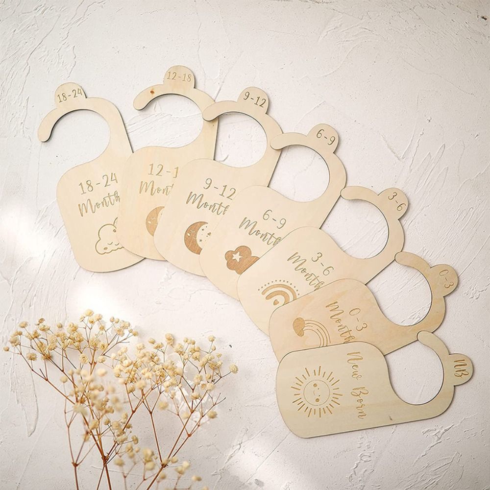 7/8 adet ahşap bebek dolap böl - Baby Nursery Hangers incelemesi ve fiyatı