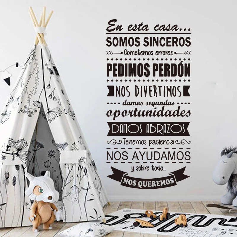 Büyük İspanyol bu ev kuralı du - Baby Nursery Wall Mural incelemesi ve fiyatı