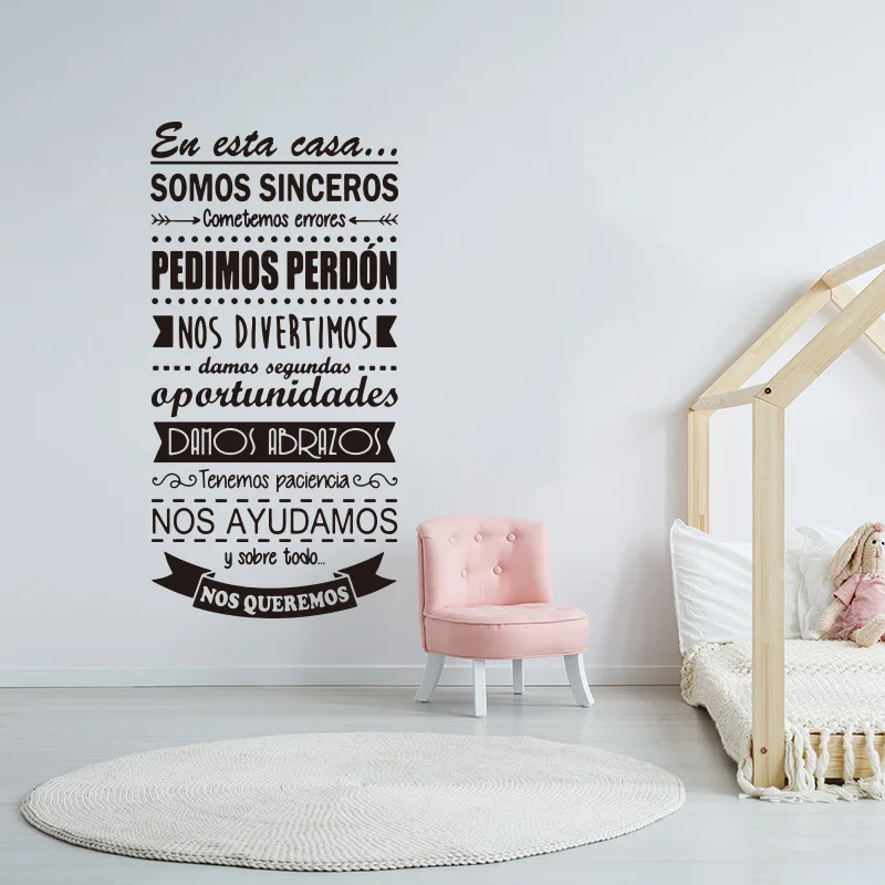 Büyük İspanyol bu ev kuralı du - Baby Nursery Wall Mural incelemesi ve fiyatı