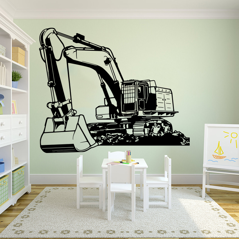 Büyük Ağır Ekipman Ekskavatör  - Baby Nursery Wall Mural incelemesi ve fiyatı