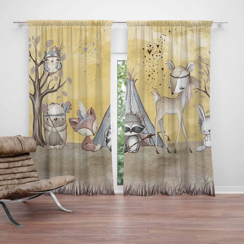 Boho Hayvanlar Kreş Perdesi Or - Baby Nursery Youtube incelemesi ve fiyatı