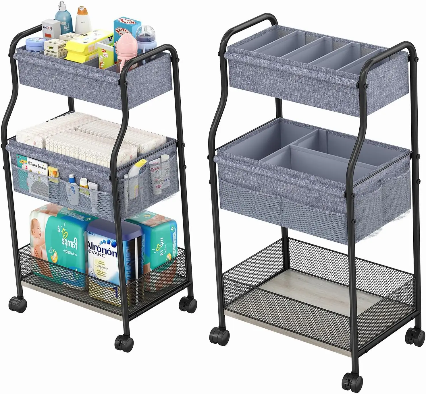 3 Katmanlı Bebek Bezi Düzenley - Baby Nursery Utility Cart incelemesi ve fiyatı