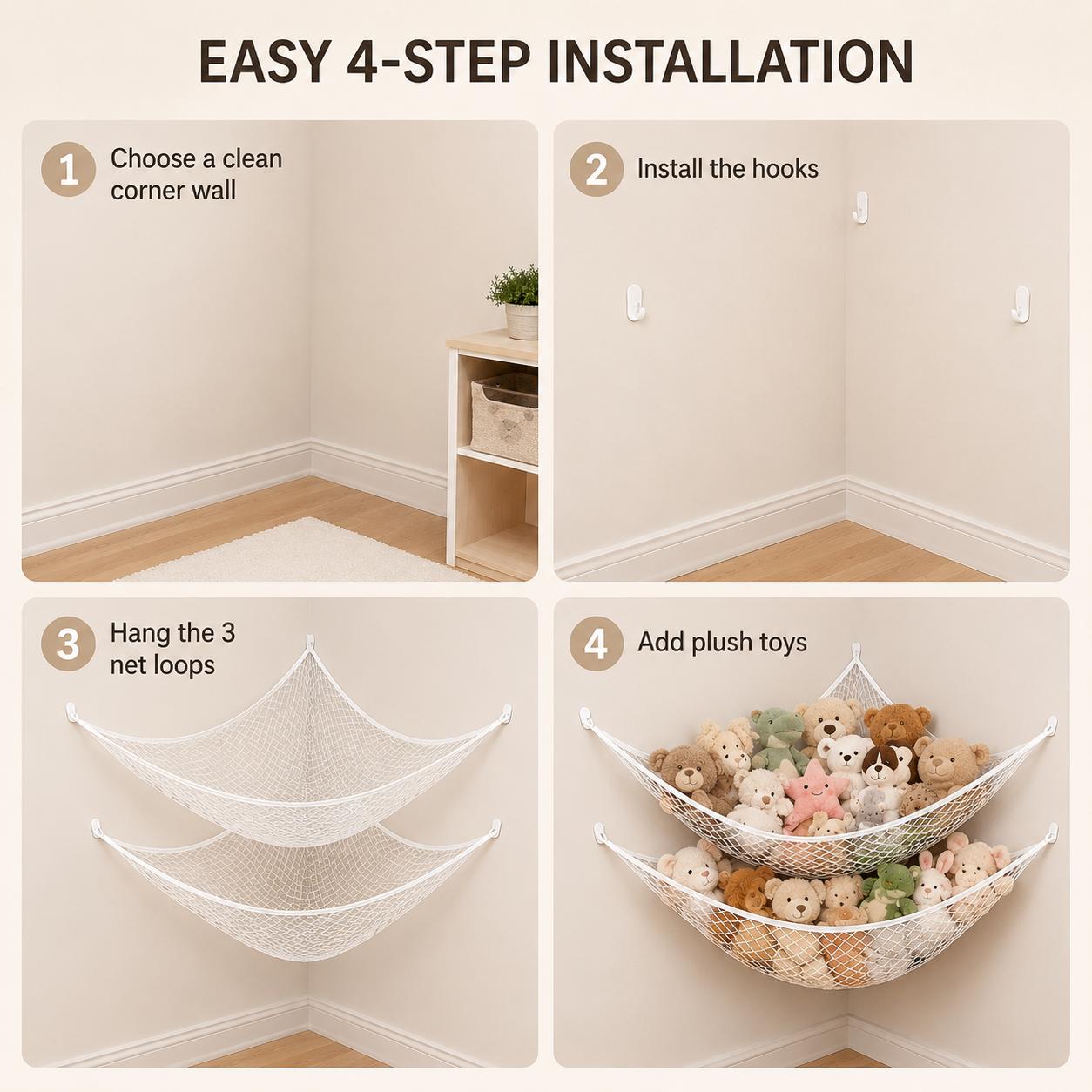Fileli Oyuncak Saklama Hamağı  - Baby Nursery Room incelemesi ve fiyatı