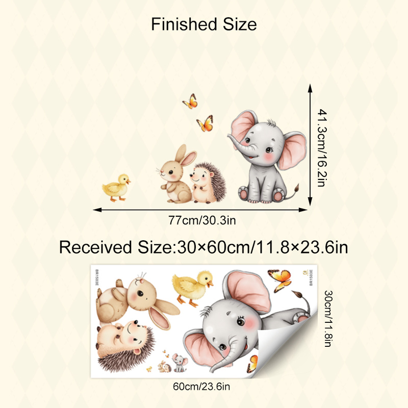 Karikatür Hayvan Duvar Sticker - Baby Nursery Room incelemesi ve fiyatı