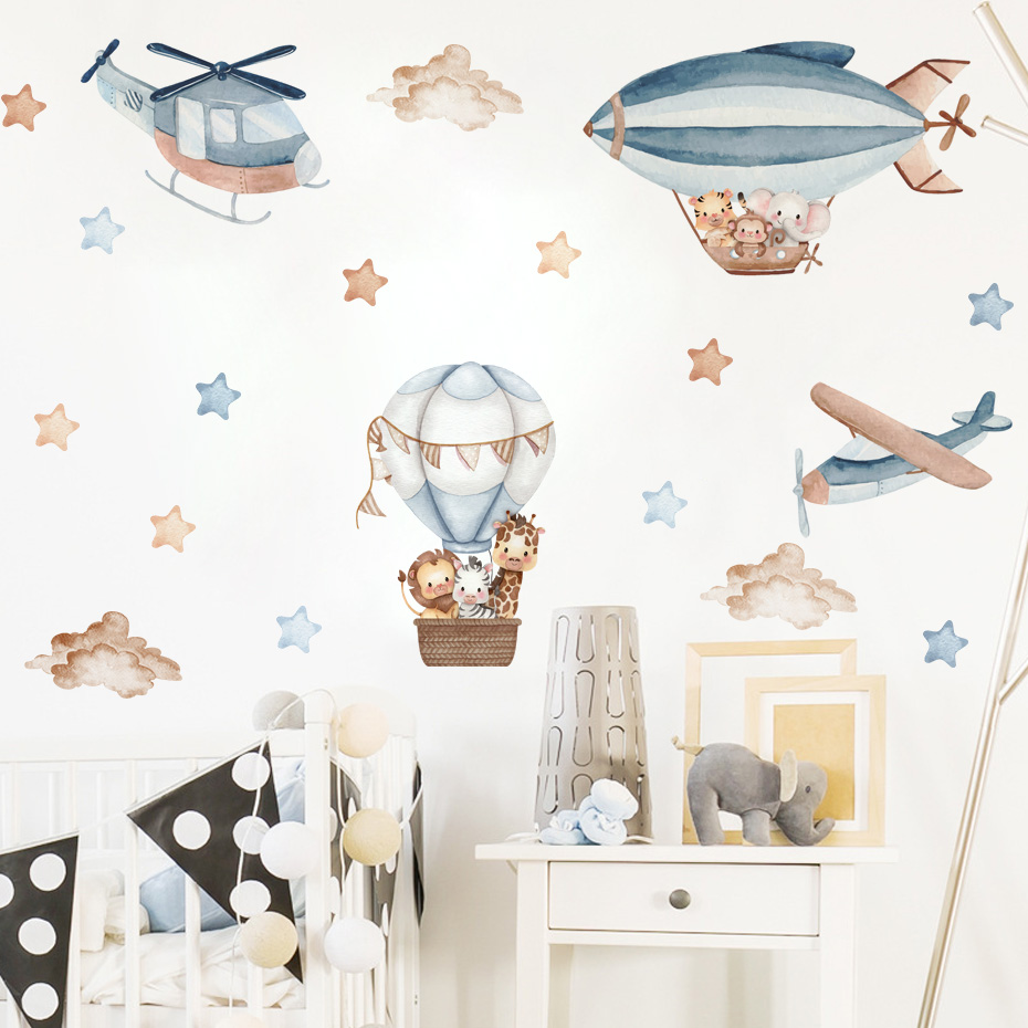 Suluboya Hayvanlar Sıcak Hava  - Baby Nursery Ideas incelemesi ve fiyatı