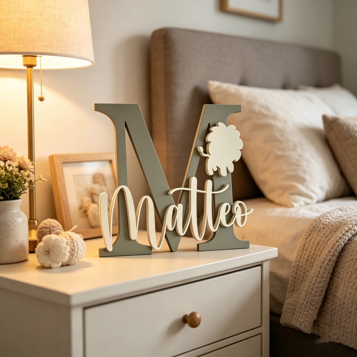 1 adet özel aslan adı ve ilk a - Baby Nursery Decor incelemesi ve fiyatı