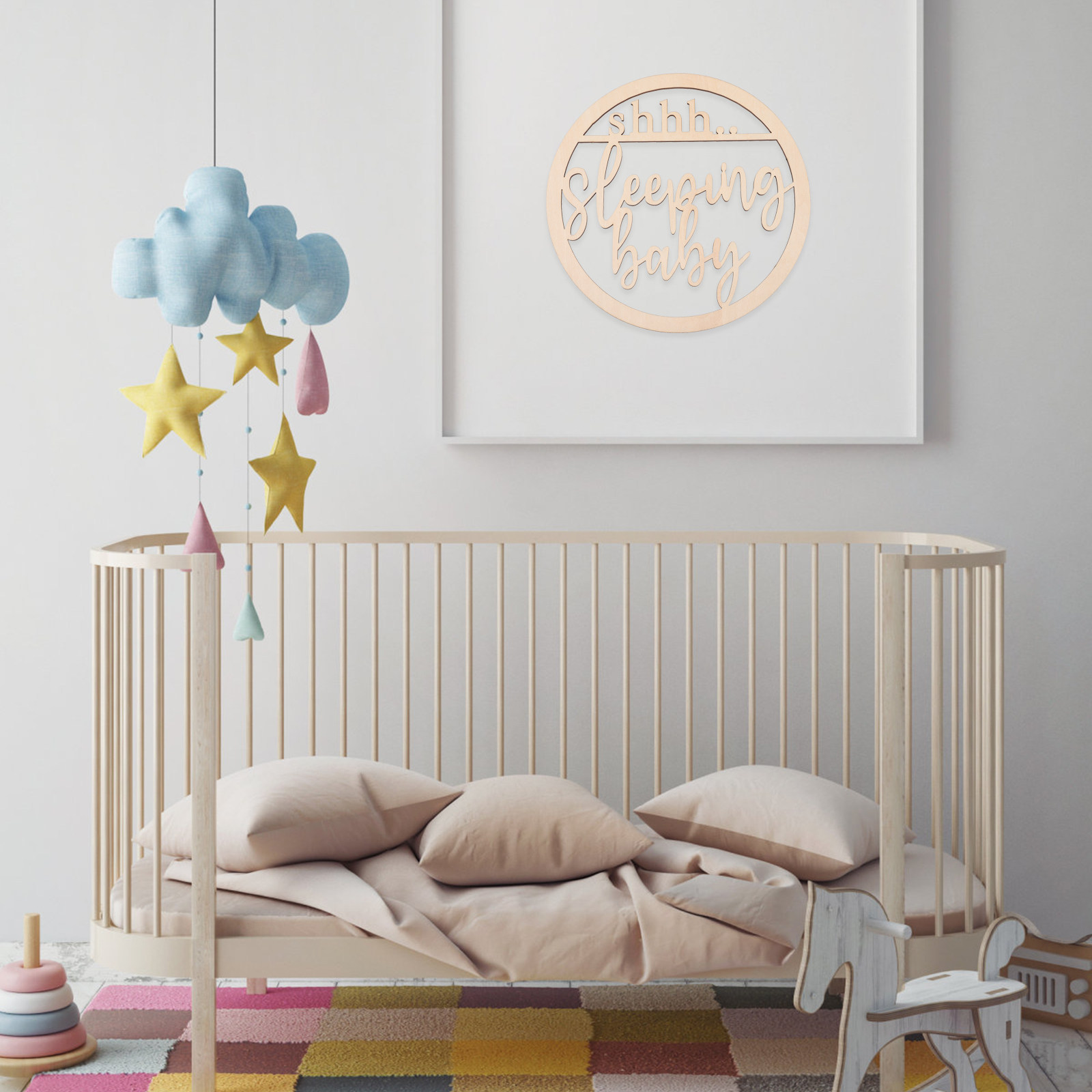Oyuk Ahşap Bebek Uyku İşareti  - Baby Nursery Hangers incelemesi ve fiyatı