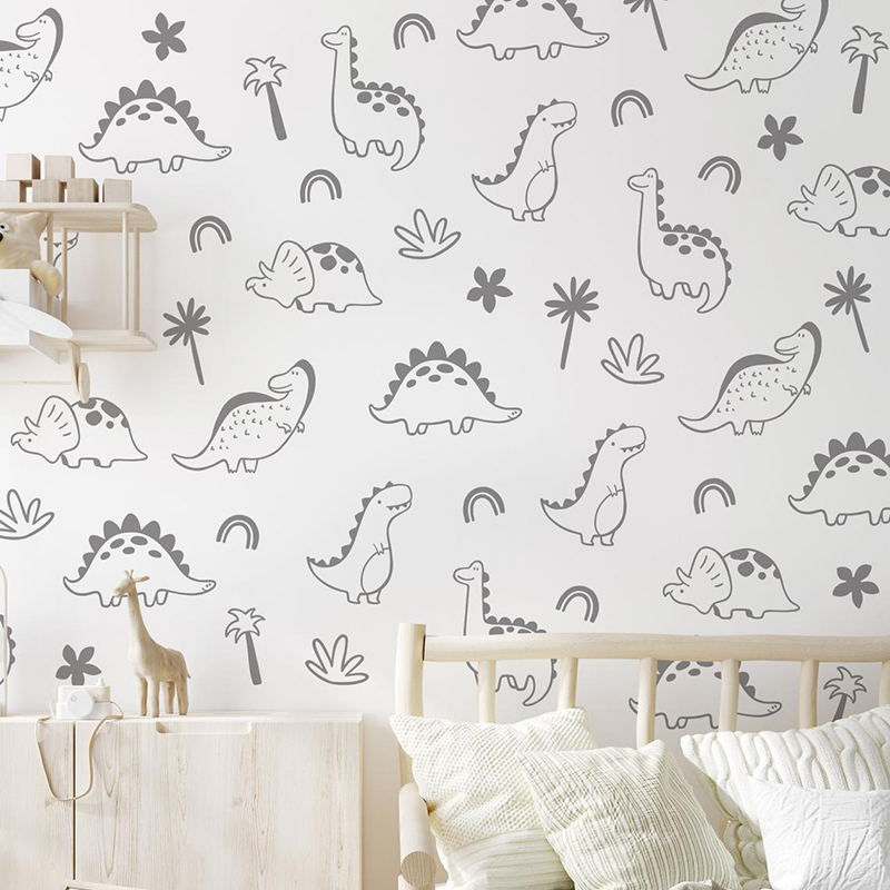 Geometrik Dinozor Ağacı Gökkuş - Baby Nursery Panelling incelemesi ve fiyatı