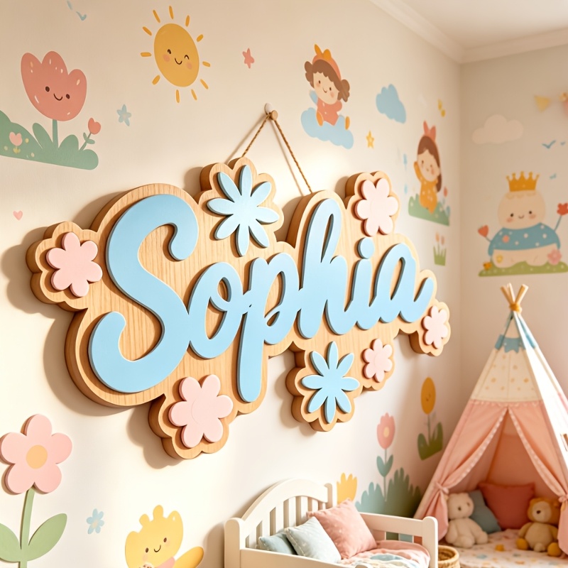 Kişiye Özel Çiçek Temalı İsiml - Baby Nursery Room incelemesi ve fiyatı