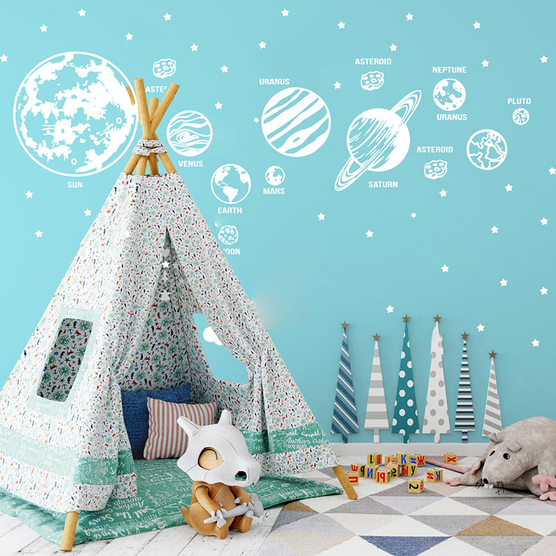 Büyük gezegen güneş sistemi uz - Baby Nursery Panelling incelemesi ve fiyatı
