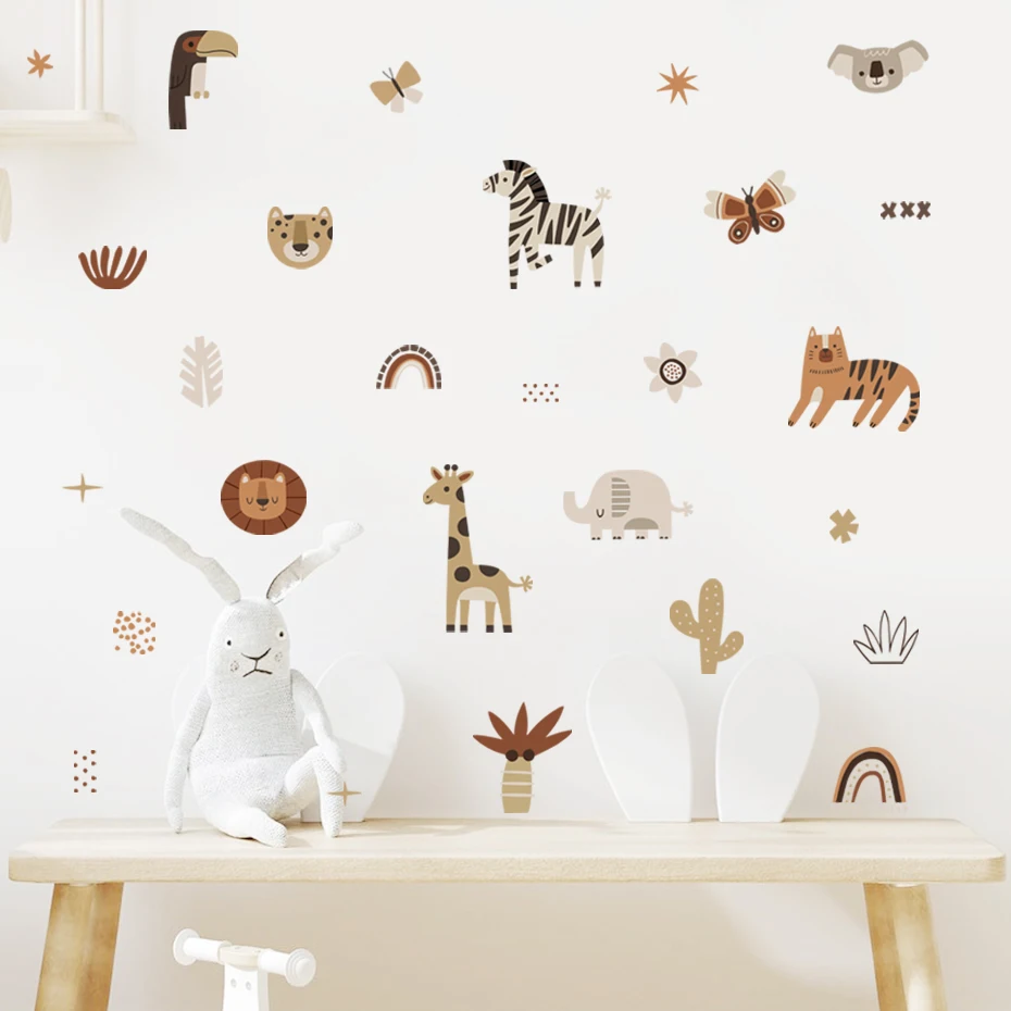Karikatür Afrika Hayvanlar Fil - Baby Nursery Wall Mural incelemesi ve fiyatı