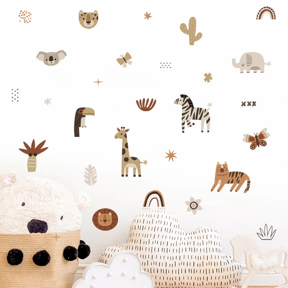 Karikatür Afrika Hayvanlar Fil - Baby Nursery Wall Mural incelemesi ve fiyatı