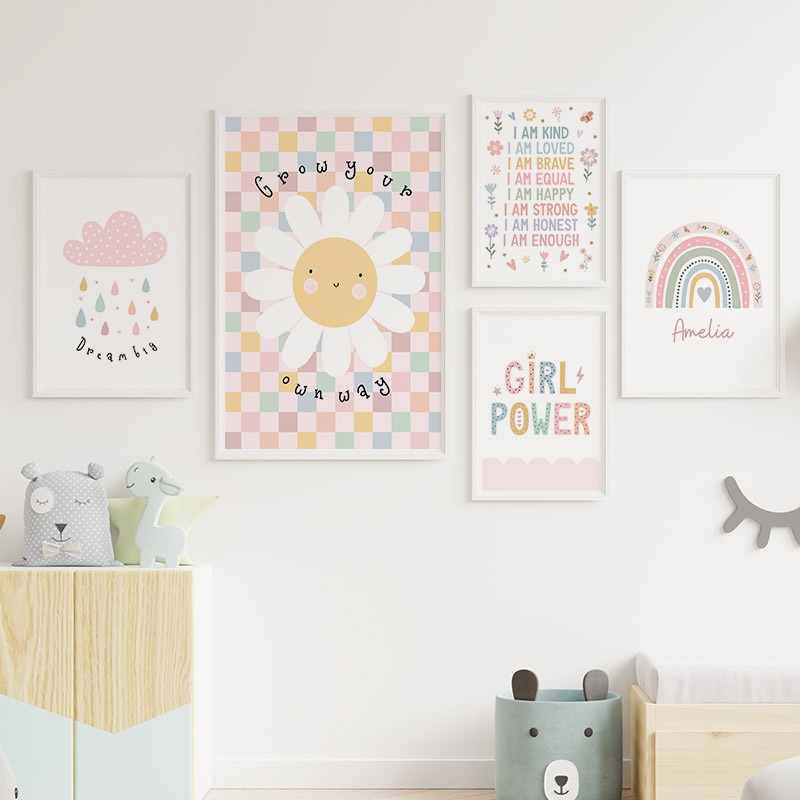Güneş çiçek gökkuşağı bulut ka - Baby Nursery Room incelemesi ve fiyatı